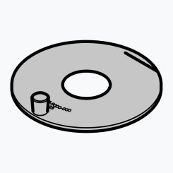 ZEISS Tischlochblende, Metall; D=72 mm, d=23 mm 