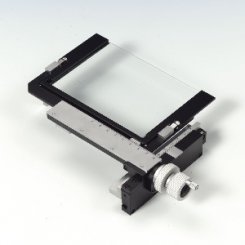 Objektführer mit Halterahmen und Glasplatte 