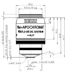 ZEISS Objektiv Plan-Apochromat 40x/1,3 Oil DIC M27 