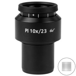 Okular PL 10x/23 Br. foc. mit Netzmikrometer 