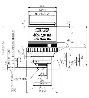 ZEISS Objektiv LD A-Plan 40x/0,55 iHMC für Thermo Plate M27 