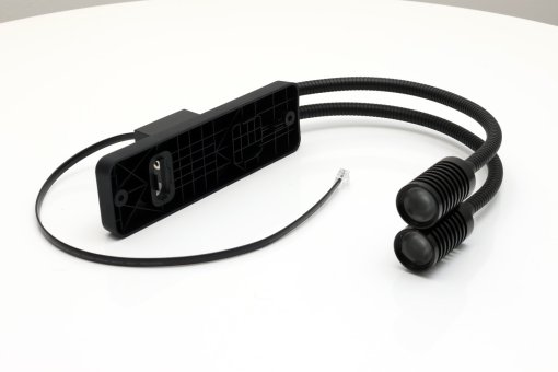 P+L Schwanenhals-LED-Doppelspot für Zeiss Stativ C/L 