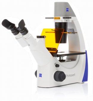 Mikroskopstativ Primovert iLED mit Auflicht-Fluoreszenz 470 nm 