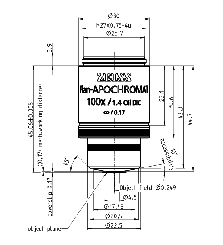 ZEISS Objektiv Plan-Apochromat 100x/1,40 Oil DIC M27 