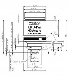 ZEISS Objektiv LD A-Plan 40x/0,55 Ph1 für Thermo Plate M27 