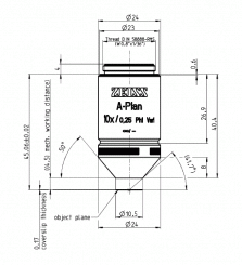 ZEISS Objektiv A-Plan 10x/0,25 Ph1 Var1 W0,8" 
