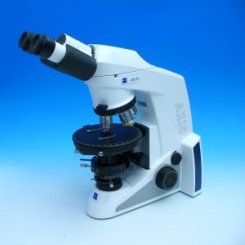 Mikroskop Axio Lab.A1 Pol HAL 35 für Durchlicht-Polarisation mit binokularem Tubus 30°/20 