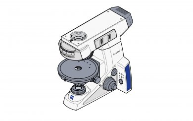 Mikroskop Stativ Axiolab 5, DL/Al, 5x HD kodiert, Drehtisch Pol 360° 