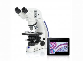 Durchlichtmikroskop Primo Star HD mit integrierter Kamera und Ipad 